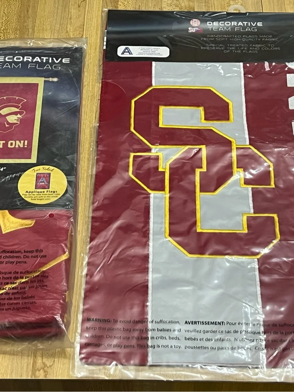 USC Trojans Banner Flag - Cardinal & Gold